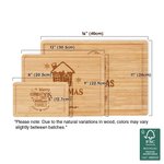Personalized Santa Hat Christmas Hut Engraved Name FSC Bamboo Charcuterie Cutting Board with Juice Groove Housewarming Holiday Gift for Family Friend
