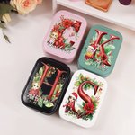 Boîte à bijoux de voyage personnalisée avec nom Miroir de maquillage LED à couleur changeante Cadeau de Noël pour les femmes