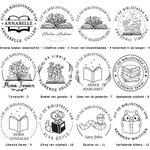Gepersonaliseerde Embosser Stempel met Naam Kerstcadeau voor Boekenliefhebbers Bibliothecaris en Boekenclub