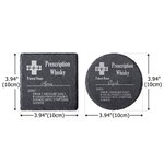 Verres à whisky personnalisés en forme de diamant et sous-verre en ardoise avec nom gravé Cadeau d'anniversaire et de fête des pères pour les amateurs