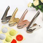 Personalised Floral Monogram Library Book Embossing Stamp Hand-held Embosser with Initial and Name Birthday Book Club Gift for Bookworms Readers