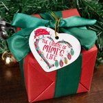 Personalized Heart-shaped The Lights Of Life Christmas Ornament with 1-8 Names Christmas Tree Decor for Grandma Women