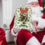 Henkilökohtainen Coquette Bow Faux Glitter joulukuusi kaksipuolinen painettu kiristysnauha lahjapussi Initial ja nimi joululahja perheelle