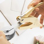 Personalized Book Grows Flowers Library Embossing Stamp Hand-held Embosser with Name and Quote Birthday Book Club Gift for Book Lovers Readers