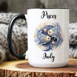 Personalized Astrology Zodiac Constellation Mug with Name Birthday Gift for Women Men