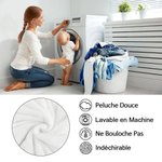 Couverture Polaire Sherpa Personnalisée avec Nom et Numéro Cadeau pour Joueur Athlète Passionnés de Sport