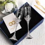 Personalized Funny Prescription Champagne Glasses Toasting Flute with Engraved Name Birthday Party Gift for Champagne Lovers