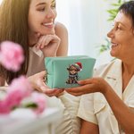 Sac de maquillage en cuir de vache Highland avec nom Cadeau d'anniversaire de Noël pour les femmes Highland Cow Lovers