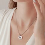 Henkilökohtainen kaiverrettu Pet Photo & Paw Ashes kaulakoru Free Funnel Kit ja Bag Memorial Keepsake lahja Dog Cat Pet Loversille