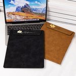 Gepersonaliseerd Geboorte Bloem Naam Magnetisch Lederen A4 Klembord met Penhouder Lus voor Kantoor School Schrijven Verjaardagscadeau voor Leraar Stud