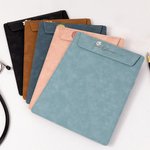 Gepersonaliseerd Geboorte Bloem Naam Magnetisch Lederen A4 Klembord met Penhouder Lus voor Kantoor School Schrijven Verjaardagscadeau voor Leraar Stud