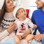 Personalisierte My 1st Christmas niedlichen Cartoon-Charakter 100% Baumwolle Baby Bodysuit mit Namen Weihnachten Baby Dusche Geschenk für Baby Jungen 