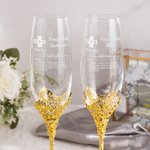 Personalized Funny Prescription Champagne Glasses Toasting Flute with Engraved Name Birthday Party Gift for Champagne Lovers