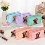 Sac de maquillage en cuir de vache Highland avec nom Cadeau d'anniversaire de Noël pour les femmes Highland Cow Lovers