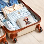 Sac de maquillage en cuir de vache Highland avec nom Cadeau d'anniversaire de Noël pour les femmes Highland Cow Lovers