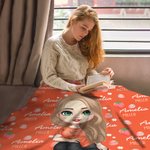 Couvertures personnalisées avec nom en couleur pour les enfants et la famille.