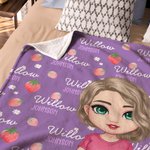 Couvertures personnalisées avec nom en couleur pour les enfants et la famille.