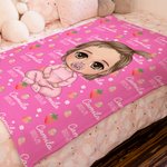 Couvertures personnalisées avec nom en couleur pour les enfants et la famille.