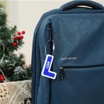 Personnalisé Acrylique Double Couche 3D Initiales Nom Daycare Lunch Bag Water Bottle Tag with Hanging Loop Back to School Gift for Boys Girls