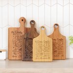 Personalised Dear Santa Milk Biscuits Charcuterie Chopping Board with Handle and Name Home Decor Christmas Gift for Family