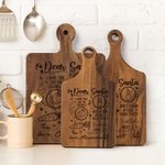 Personalised Dear Santa Milk Biscuits Charcuterie Chopping Board with Handle and Name Home Decor Christmas Gift for Family
