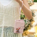 Sciarpa a quadri personalizzata con nome del cappello di Babbo Natale Highland Mucca Trifold Portafoglio in pelle con portacarte Regalo di Natale per 