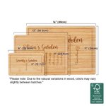 Personalized Birth Flower Garden Bamboo Cutting Board with Juice Groove Engraved Name Housewarming Mother's Day Gift for Mother Grandma