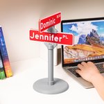 Personalized 3D Street Sign Stand Design Desk Name Plate with Mark and Name Desk Decor Keepsake Gift for Travel Lovers Office Staff