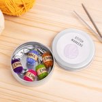 Personalized 5 Pieces Handmade Stitch Markers Mini Yarn Ball Charm Set with Name Crocheting Supplies Gift for Knitting Lovers