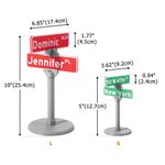 Personalized 3D Street Sign Stand Design Desk Name Plate with Mark and Name Desk Decor Keepsake Gift for Travel Lovers Office Staff