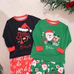 Personalised Cute Santa Design Christmas Long Sleeve Family Pyjama Matching Set with Name Christmas Party Gift for Dad Mum Kids