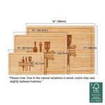 Planche à découper pour charcuterie en bambou FSC avec rainure pour le jus de fruit Cadeau de mariage de pendaison de crémaillère pour ami(e) de la famille