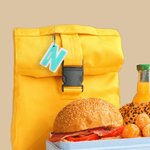 Personnalisé Acrylique Double Couche 3D Initiales Nom Daycare Lunch Bag Water Bottle Tag with Hanging Loop Back to School Gift for Boys Girls