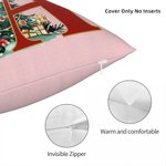 Housse de coussin personnalisée en forme d'arbre de Noël avec nom Décoration d'intérieur Anniversaire Cadeau de Noël pour la famille Enfants