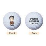 Personalizada Si la Encuentras Vuelve a Este Tipo Divertida Pelota de Golf de Dibujos Animados con Nombre Accesorios de Práctica de Golf Regalo de Cumpleaños Deportivo para Jugadores de Golf