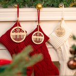 Personalized Piano Snowflake Christmas Wood Ornament Gift Tag with Name and Year Holiday Party Favors Hanging Tree Decor Gift for Family