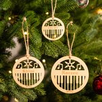 Personalized Piano Snowflake Christmas Wood Ornament Gift Tag with Name and Year Holiday Party Favors Hanging Tree Decor Gift for Family