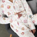 Personalized Classic Fairy Tale Characters Soft Long Sleeve Shirt Pants Matching Pajama Set with Name Birthday Gift for Kids Family