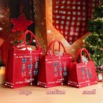 Personalised Bow Nutcracker Red Reusable Jute Tote Bag with Name Birthday Christmas Party Gift for Friend Family