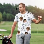 Collage di foto personalizzate 1-8 Miglior papà mamma da Par Maglietta da golf bianca divertente Accessori sportivi praticanti Regalo per giocatore ap