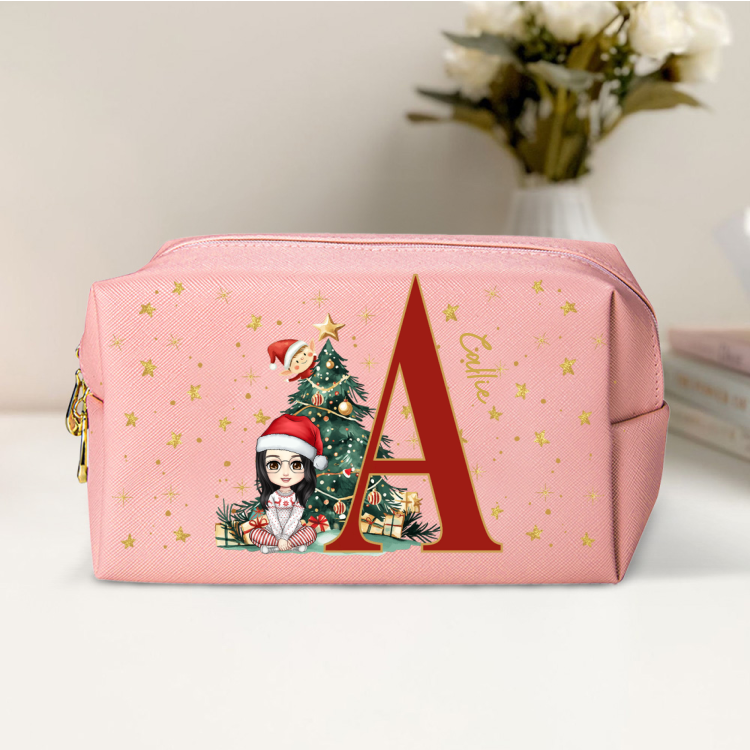 Wamika Kosmetiktasche Mit Weihnachtsbaum-Motiv – Rot, Für Damen Und Mädchen
