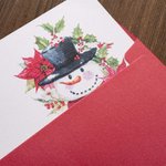 Personalised Christmas Cute Snowman Name Money Cash Gift Card Holder with Envelop Christmas Gift for Boys Girls