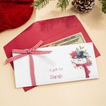 Personalised Christmas Cute Snowman Name Money Cash Gift Card Holder with Envelop Christmas Gift for Boys Girls