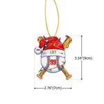 Personalized Santa Hat Baseball Christmas Ornament with Name Number Year Christmas Tree Decor for Baseball Lover