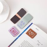 Personalized Cute Rabbit Bear Animal Magnetic Leather Bookmark Clip with Name School Stationary Supplies Birthday Reading Gift for Book Lovers