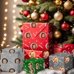 Papier d'emballage personnalisé flocon de neige classique pour photos de vacances Cadeau d'anniversaire pour la famille