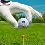 Balle de Golf Personnalisée avec Personnage de Dessin Animé et Nom Cadeau d'Anniversaire Fête des Pères pour Amateurs de Golf