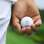 Balle de Golf Personnalisée avec Personnage de Dessin Animé et Nom Cadeau d'Anniversaire Fête des Pères pour Amateurs de Golf