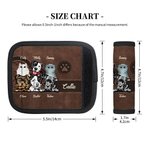 Personalized Cute Paw Dog Cat Luggage Handle Wraps with Name and Contact Card Set of Travel Accessories Gift for Pet Lovers