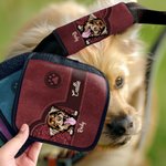 Personalized Cute Paw Dog Cat Luggage Handle Wraps with Name and Contact Card Set of Travel Accessories Gift for Pet Lovers